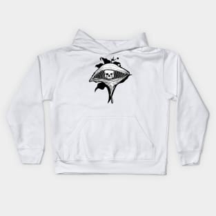 Skull in the eye (Surreal Artwork) Kids Hoodie